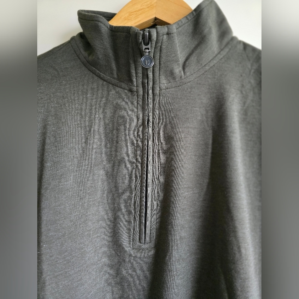 NWT! Linksoul, Linksoul Men's Anza Quarter-Zip, Evergreen Heather , Size M, $98 - Picture 5 of 11